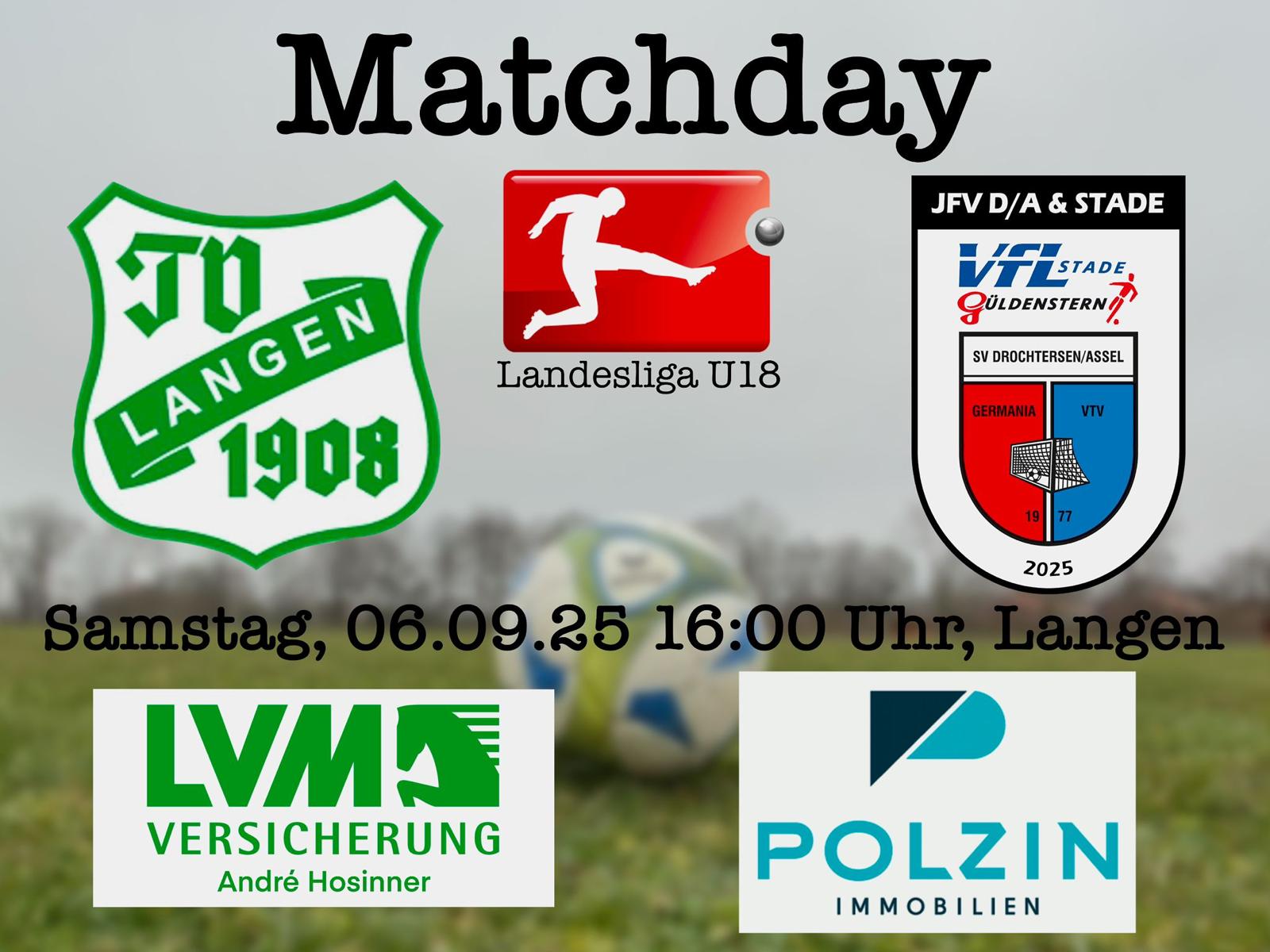 U18 erwartet den JFV D/A Stade zum Topspiel am Nordeschweg