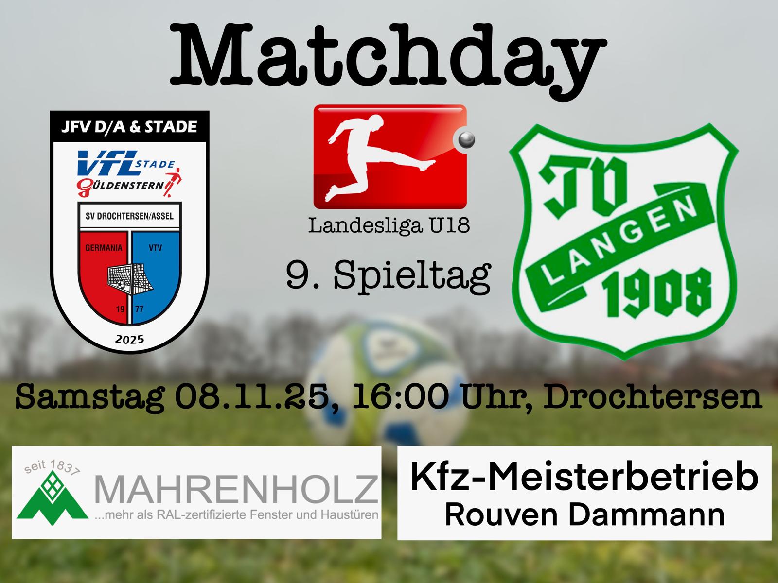 U18 mit einem 5:2 Auswärtserfolg beim JFV D/A Stade